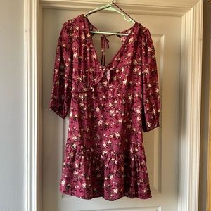 Lush Floral Ruffle Dress